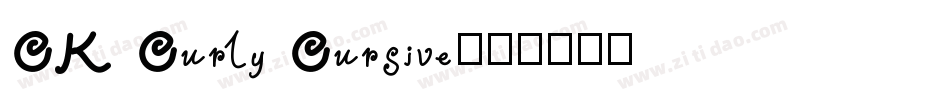CK Curly Cursive字体转换